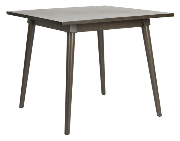 Safavieh Simone Square Dining Table - Mid-Century Modern Design For Cozy Gatherings And Stylish Spaces Grey Walnut DTB9200B
