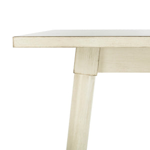 Safavieh Simone Square Dining Table - Mid-Century Modern Design For Cozy Gatherings And Stylish Spaces Antique White DTB9200C
