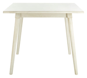 Safavieh Simone Square Dining Table - Mid-Century Modern Design For Cozy Gatherings And Stylish Spaces Antique White DTB9200C