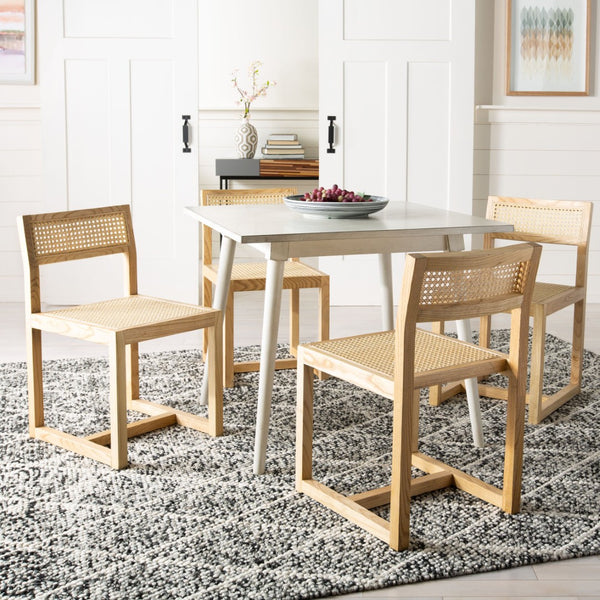Safavieh Simone Square Dining Table - Mid-Century Modern Design For Cozy Gatherings And Stylish Spaces Antique White DTB9200C
