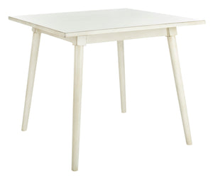 Safavieh Simone Square Dining Table - Mid-Century Modern Design For Cozy Gatherings And Stylish Spaces Antique White DTB9200C