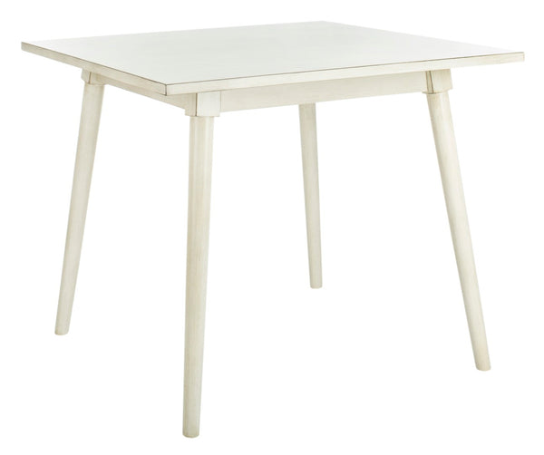 Safavieh Simone Square Dining Table - Mid-Century Modern Design For Cozy Gatherings And Stylish Spaces Antique White DTB9200C