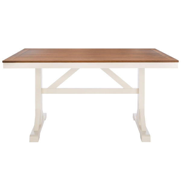 Safavieh Akash Rectangle Dining Table - Farmhouse Charm With Two-Tone Finish For Modern & Traditional Spaces DTB9210A