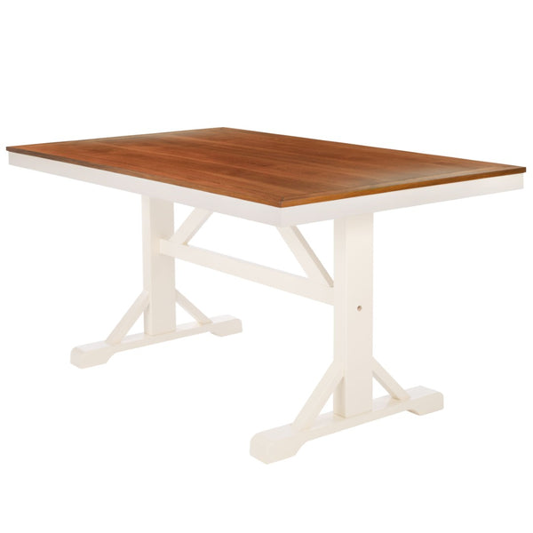 Safavieh Akash Rectangle Dining Table - Farmhouse Charm With Two-Tone Finish For Modern & Traditional Spaces DTB9210A