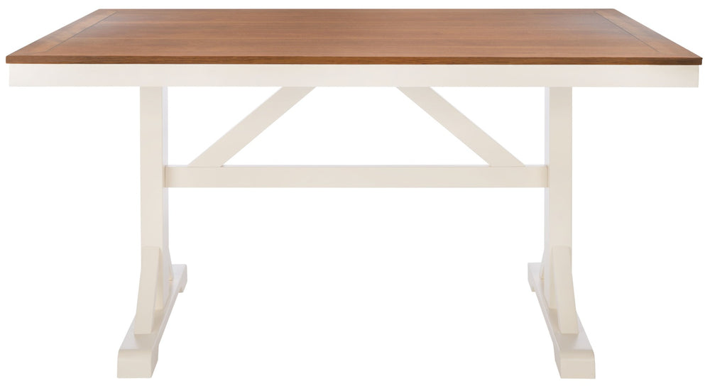 Safavieh Akash Rectangle Dining Table - Farmhouse Charm With Two-Tone Finish For Modern & Traditional Spaces DTB9210A