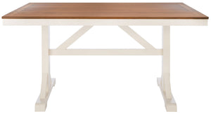 Safavieh Akash Rectangle Dining Table - Farmhouse Charm With Two-Tone Finish For Modern & Traditional Spaces DTB9210A