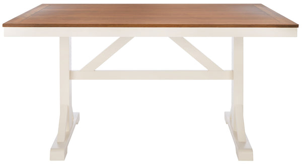 Safavieh Akash Rectangle Dining Table - Farmhouse Charm With Two-Tone Finish For Modern & Traditional Spaces DTB9210A