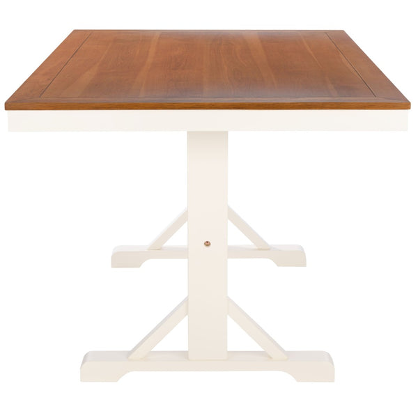 Safavieh Akash Rectangle Dining Table - Farmhouse Charm With Two-Tone Finish For Modern & Traditional Spaces DTB9210A