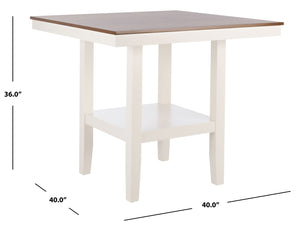 Safavieh Yuri Counter Table - Modern Square Design With Natural Wood Accents For Small Spaces & Versatile Use DTB9211A