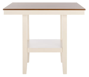 Safavieh Yuri Counter Table - Modern Square Design With Natural Wood Accents For Small Spaces & Versatile Use DTB9211A