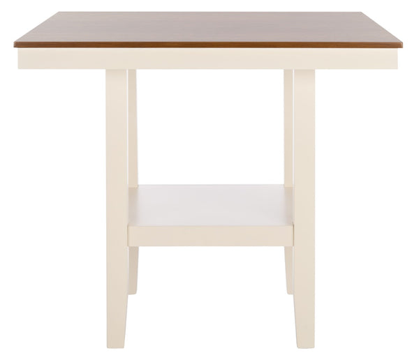Safavieh Yuri Counter Table - Modern Square Design With Natural Wood Accents For Small Spaces & Versatile Use DTB9211A