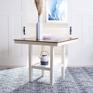 Safavieh Yuri Counter Table - Modern Square Design With Natural Wood Accents For Small Spaces & Versatile Use DTB9211A