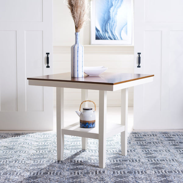 Safavieh Yuri Counter Table - Modern Square Design With Natural Wood Accents For Small Spaces & Versatile Use DTB9211A