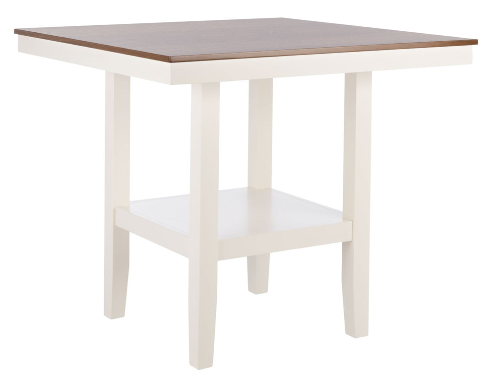 Safavieh Yuri Counter Table - Modern Square Design With Natural Wood Accents For Small Spaces & Versatile Use DTB9211A