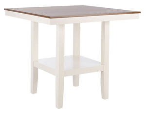 Safavieh Yuri Counter Table - Modern Square Design With Natural Wood Accents For Small Spaces & Versatile Use DTB9211A