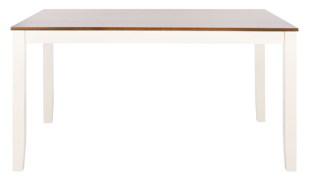Safavieh Silio Rectangle Dining Table - Modern Parson'S Design For Timeless Elegance In Any Dining Space White / Natural DTB9213A