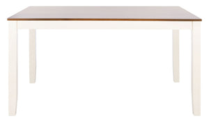 Safavieh Silio Rectangle Dining Table - Modern Parson'S Design For Timeless Elegance In Any Dining Space White / Natural DTB9213A