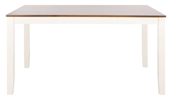 Safavieh Silio Rectangle Dining Table - Modern Parson'S Design For Timeless Elegance In Any Dining Space White / Natural DTB9213A