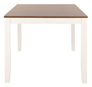 Safavieh Silio Rectangle Dining Table - Modern Parson'S Design For Timeless Elegance In Any Dining Space White / Natural DTB9213A