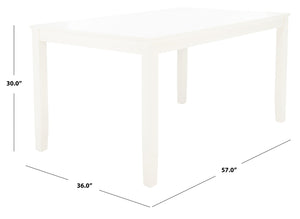 Safavieh Silio Rectangle Dining Table - Modern Parson'S Design For Timeless Elegance In Any Dining Space White DTB9213B