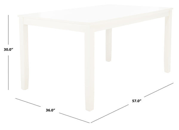 Safavieh Silio Rectangle Dining Table - Modern Parson'S Design For Timeless Elegance In Any Dining Space White DTB9213B