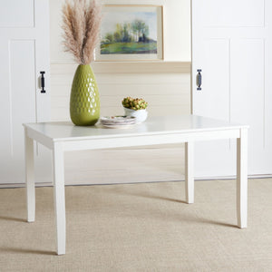 Safavieh Silio Rectangle Dining Table - Modern Parson'S Design For Timeless Elegance In Any Dining Space White DTB9213B