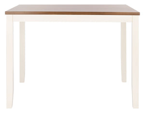 Safavieh Izzy Counter Table - Modern White & Natural Wood Design For Stylish Kitchen & Dining Spaces, 48" Long DTB9216A