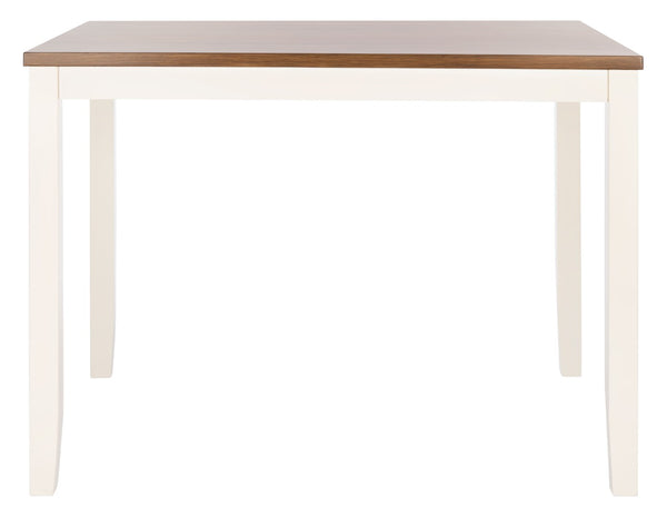 Safavieh Izzy Counter Table - Modern White & Natural Wood Design For Stylish Kitchen & Dining Spaces, 48" Long DTB9216A