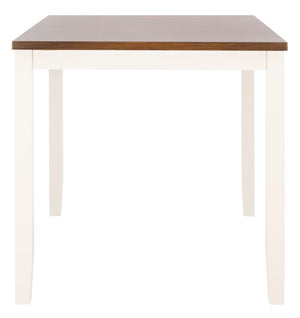 Safavieh Izzy Counter Table - Modern White & Natural Wood Design For Stylish Kitchen & Dining Spaces, 48" Long DTB9216A