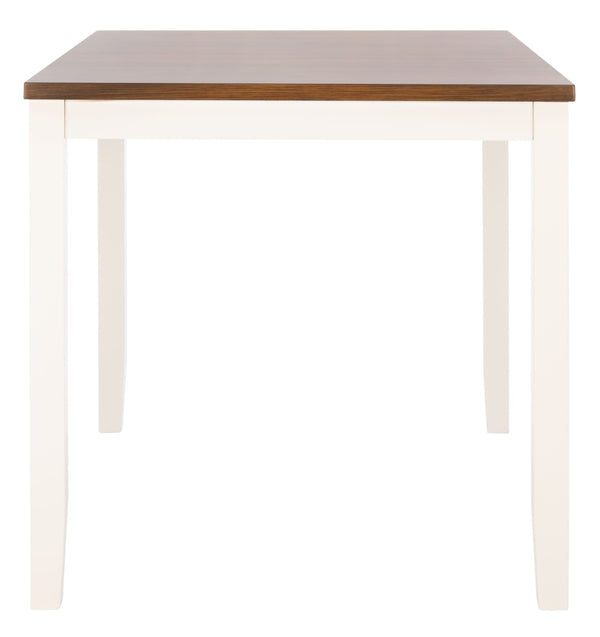 Safavieh Izzy Counter Table - Modern White & Natural Wood Design For Stylish Kitchen & Dining Spaces, 48" Long DTB9216A