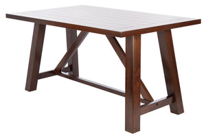 Safavieh Ainslee Rustic-Modern Rectangle Dining Table With Acacia Veneer, Seats 4-6, Perfect For Entertaining DTB9217A