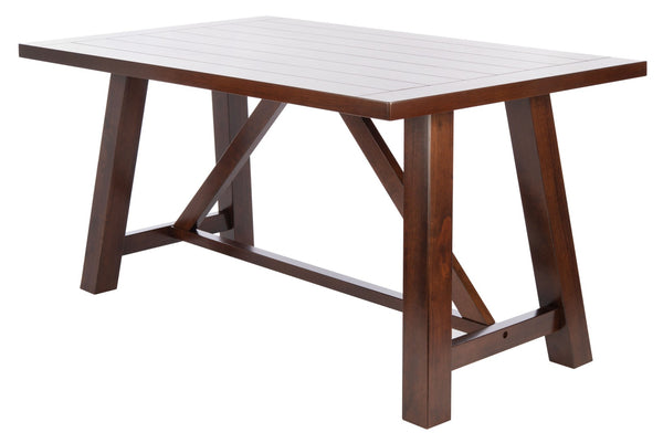 Safavieh Ainslee Rustic-Modern Rectangle Dining Table With Acacia Veneer, Seats 4-6, Perfect For Entertaining DTB9217A