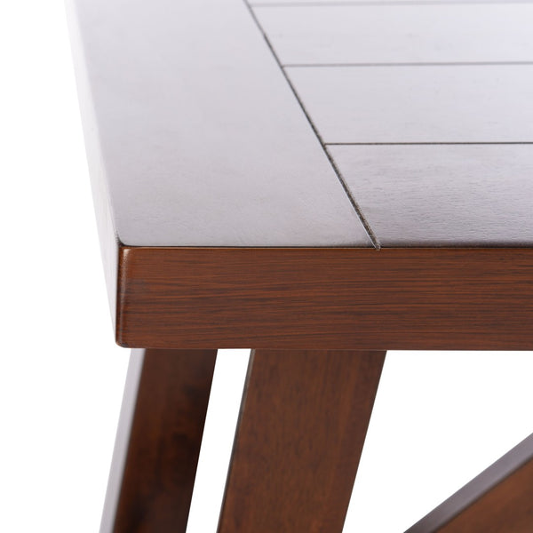 Safavieh Ainslee Rustic-Modern Rectangle Dining Table With Acacia Veneer, Seats 4-6, Perfect For Entertaining DTB9217A