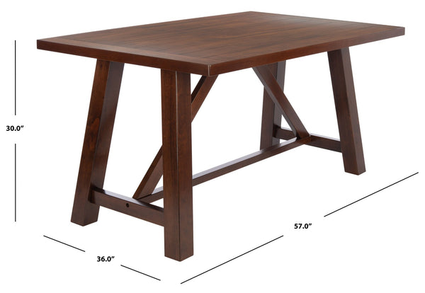 Safavieh Ainslee Rustic-Modern Rectangle Dining Table With Acacia Veneer, Seats 4-6, Perfect For Entertaining DTB9217A