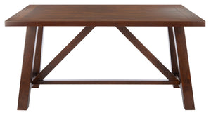 Safavieh Ainslee Rustic-Modern Rectangle Dining Table With Acacia Veneer, Seats 4-6, Perfect For Entertaining DTB9217A