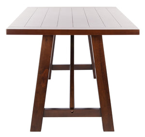 Safavieh Ainslee Rustic-Modern Rectangle Dining Table With Acacia Veneer, Seats 4-6, Perfect For Entertaining DTB9217A