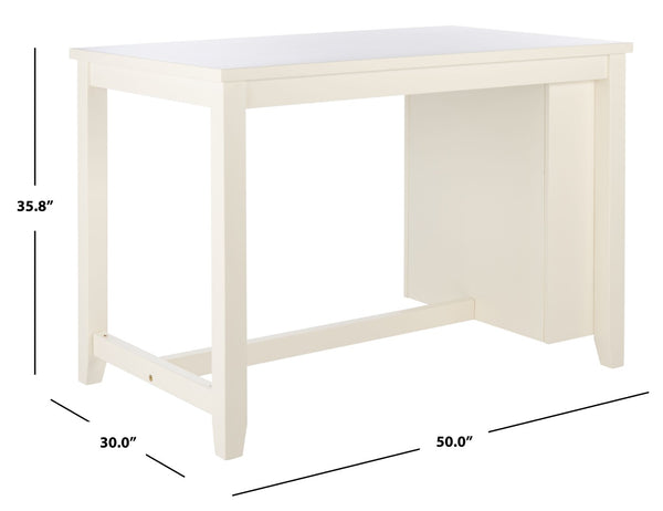 Safavieh Aero Modern Rectangle Counter Table: Asymmetric Design With Birch Veneer For Stylish Dining & Workspaces DTB9218A