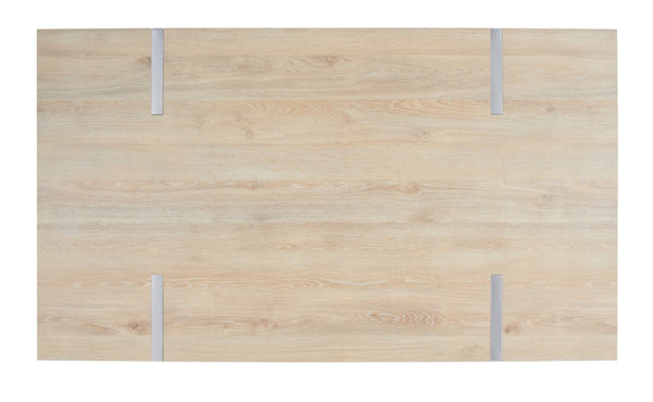 Safavieh Cael Dining Table - Modern Architectural Design With Durable Melamine Top And Stylish Metallic Base Sand / Silver DTB9300A