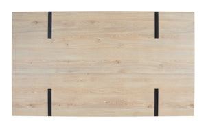 Safavieh Cael Dining Table - Modern Architectural Design With Durable Melamine Top And Stylish Metallic Base Sand / Black DTB9300B
