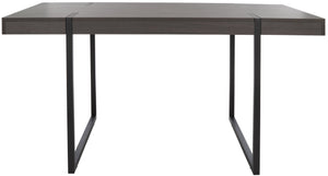 Safavieh Cael Dining Table - Modern Architectural Design With Durable Melamine Top And Stylish Metallic Base Charcoal / Black DTB9300C
