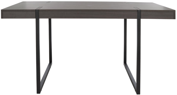 Safavieh Cael Dining Table - Modern Architectural Design With Durable Melamine Top And Stylish Metallic Base Charcoal / Black DTB9300C
