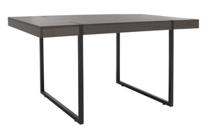 Safavieh Cael Dining Table - Modern Architectural Design With Durable Melamine Top And Stylish Metallic Base Charcoal / Black DTB9300C