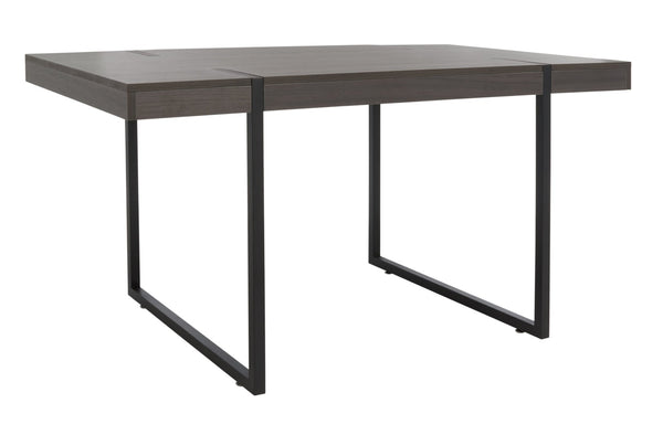 Safavieh Cael Dining Table - Modern Architectural Design With Durable Melamine Top And Stylish Metallic Base Charcoal / Black DTB9300C
