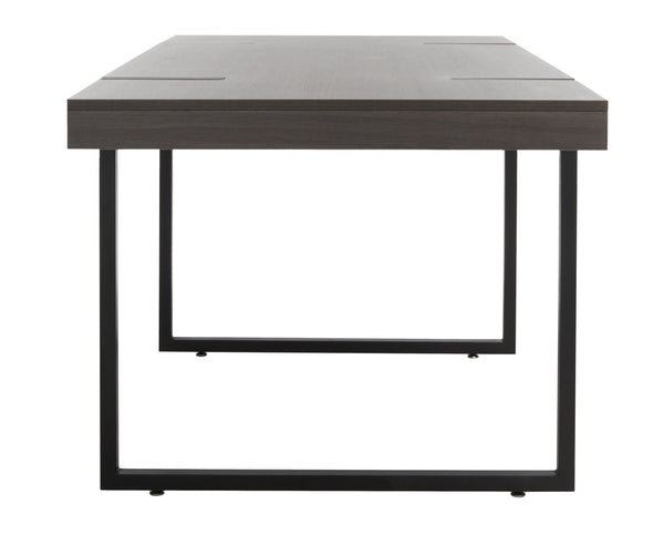 Safavieh Cael Dining Table - Modern Architectural Design With Durable Melamine Top And Stylish Metallic Base Charcoal / Black DTB9300C