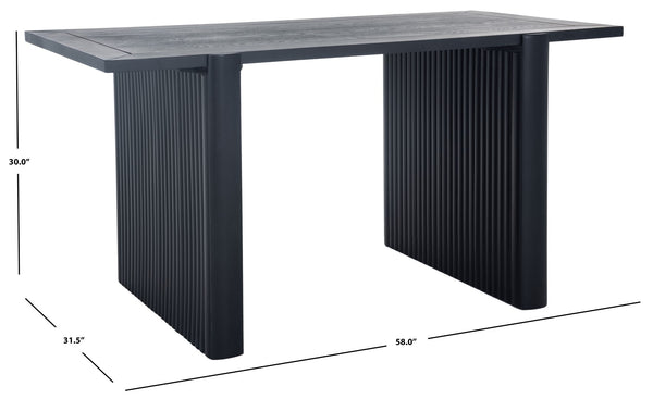 Safavieh Amell Dining Table Black Wood DTB9701B