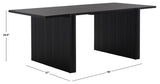 Safavieh Buckley 78" Dining Table Black Mdf DTB9702B