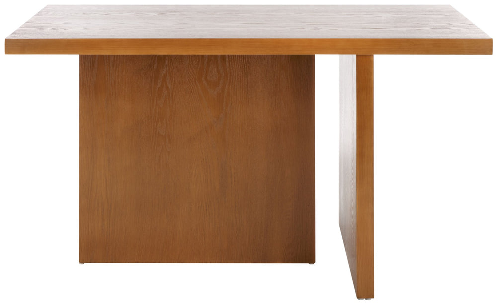 Safavieh Assana Dining Table - Modern Sculptural Design With Offset Legs For A Striking Contemporary Look Natural Brown DTB9703C