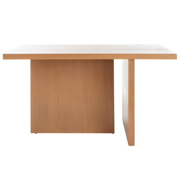 Safavieh Assana Dining Table - Modern Sculptural Design With Offset Legs For A Striking Contemporary Look Sand DTB9703D