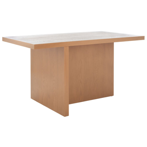 Safavieh Assana Dining Table - Modern Sculptural Design With Offset Legs For A Striking Contemporary Look Sand DTB9703D