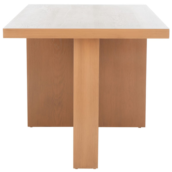 Safavieh Assana Dining Table - Modern Sculptural Design With Offset Legs For A Striking Contemporary Look Sand DTB9703D